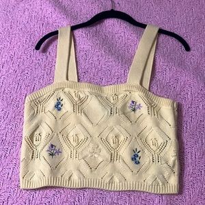 Yellow bright flower shirt